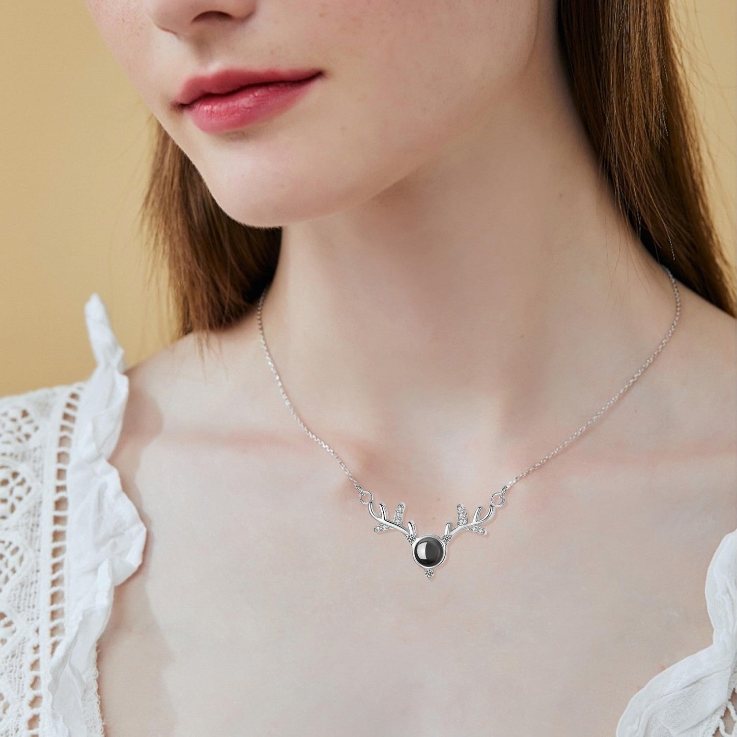 Birthstone Initial Necklace: Personalized Sideways Letter