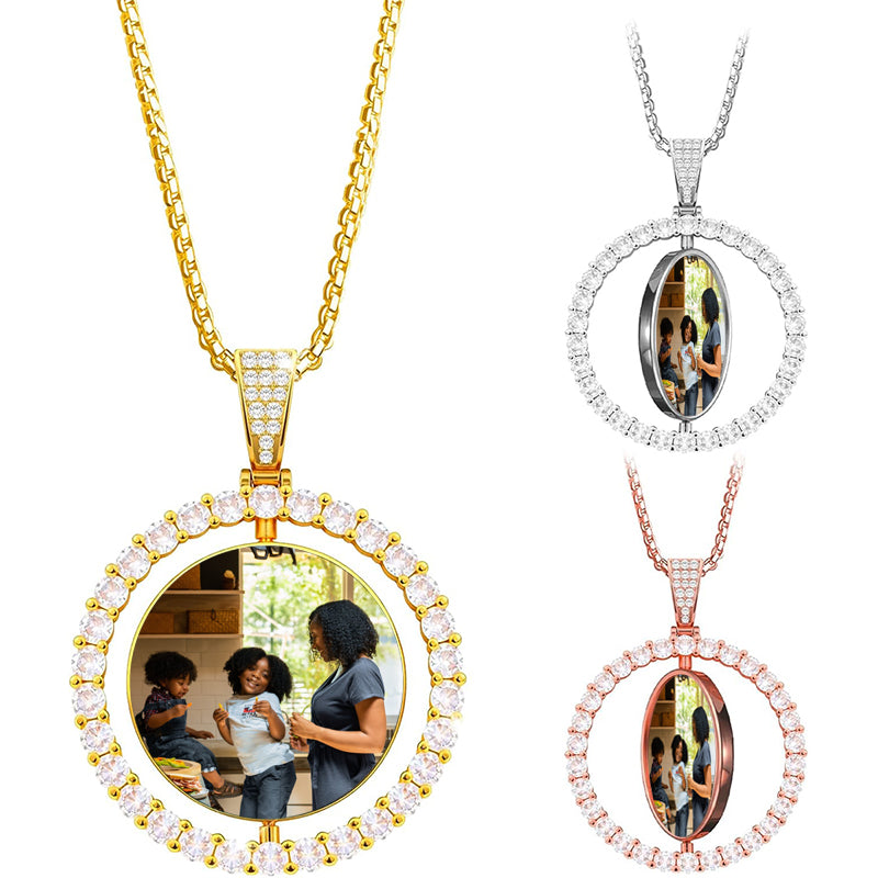 4 Photo Locket Necklace, Custom Locket With Photos, Engraved Photo Locket Necklace, Picture Necklace, Valentines Gift For Wife Girl Friend