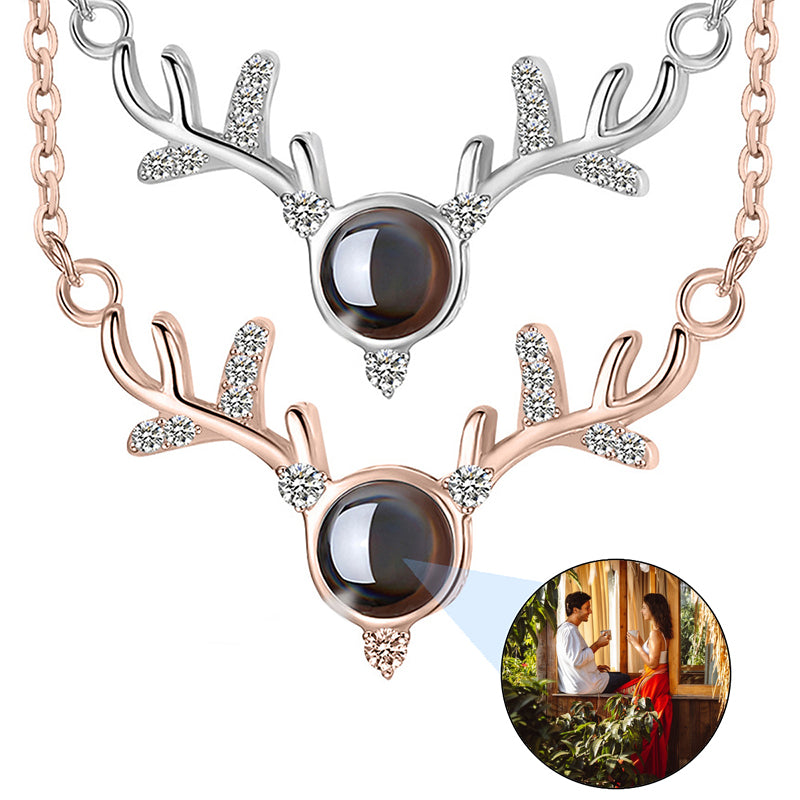 925 Silver Heart Photo Projection Necklace - Personalized Memorial Gift